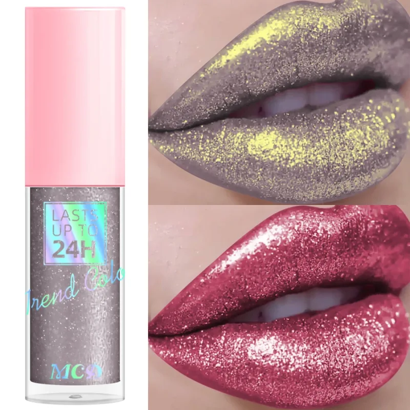 Rouge à lèvres liquide métallique imperméable, brillant à paillettes, longue durée, perle brillante, haute pigmentation, teinte, cadeaux de maquillage coréen, 1 pièce — image 4
