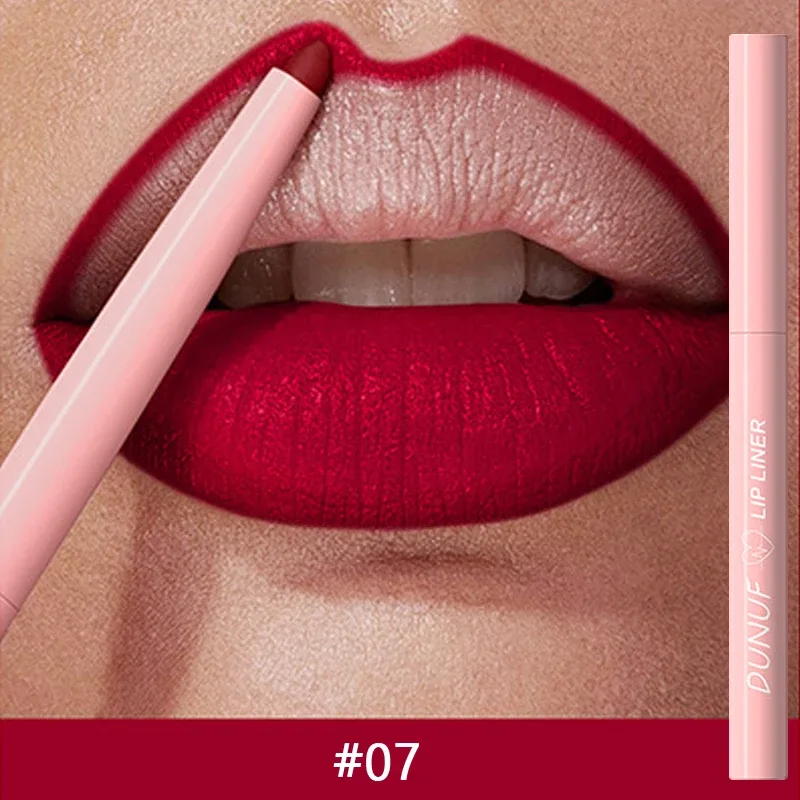 1PC Waterproof Matte Lip Liner Contours Lips in Shades Sexy Red Lipstick Matte Red Brown Lipliner Pencil Makeup Slim Lip Outline — image 13