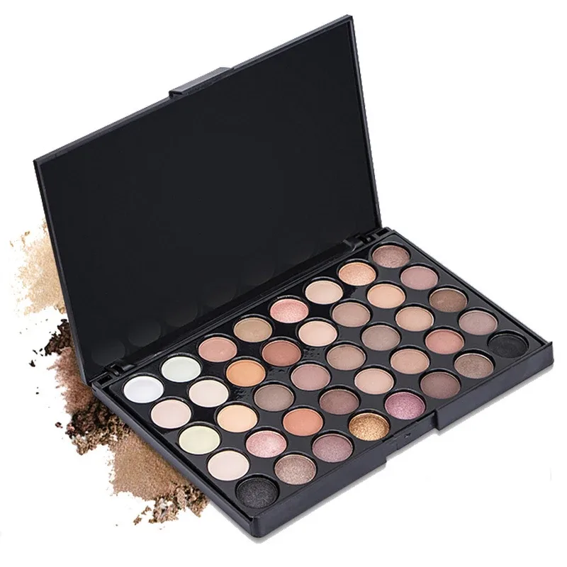 40 สี Glitter Eyeshadow Palette Matte กันน้ำ Long Lasting Pressed Powder Earth Tone Women Eye Makeup Palette เครื่องสำอางค์