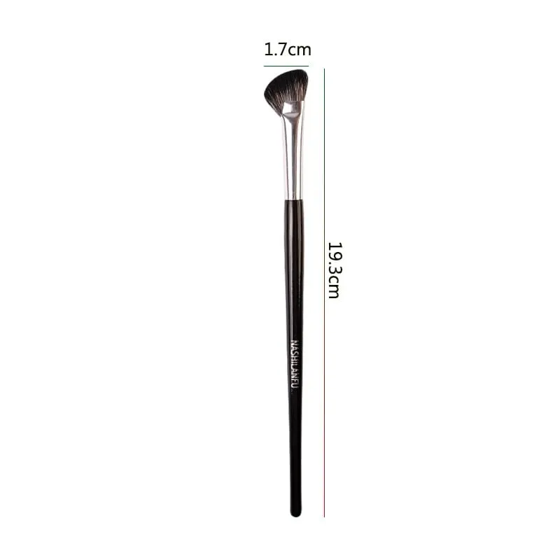 Pennello per scolpire nero Pennelli per trucco professionale Grandi cosmetici per il viso Cont Bronzer Pennello per fard in polvere obliquo Strumenti per il trucco del viso — image 8