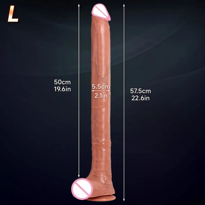 Pene artificiale super lungo Dildo realistico Genitali maschili Penetrazione Giocattolo del sesso anale Masturbazione vaginale femminile Ventosa Cazzo