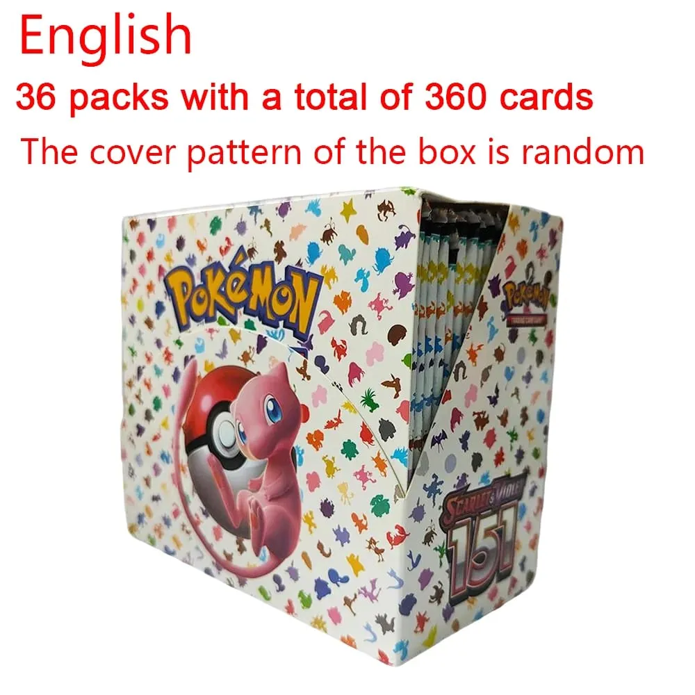 360 ชิ้นการ์ด Pokemon Destined Rivals Prismatic Evolutions Scarlet Violet 151 PALDEAN ภาษาอังกฤษ Booster Battle Transaction Card
