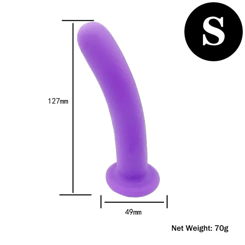 Justerbar silikonestrop på dildo-sele med stærk sugekop Slank buet binding Dildo Bærbart sexlegetøj til kvinder Mænd Cou — image 14