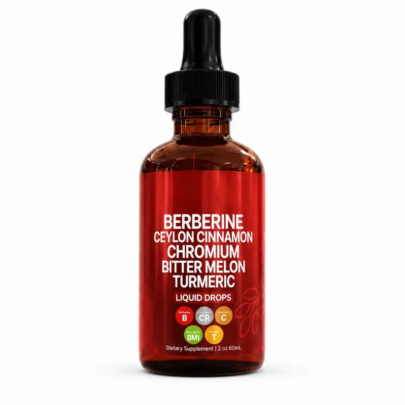 Berberine HCl & Ceylon Cinnamon Liquid Drops with Chromium and Turmeric for Energy Vitality & Metabolism Support 60 mL — image 9