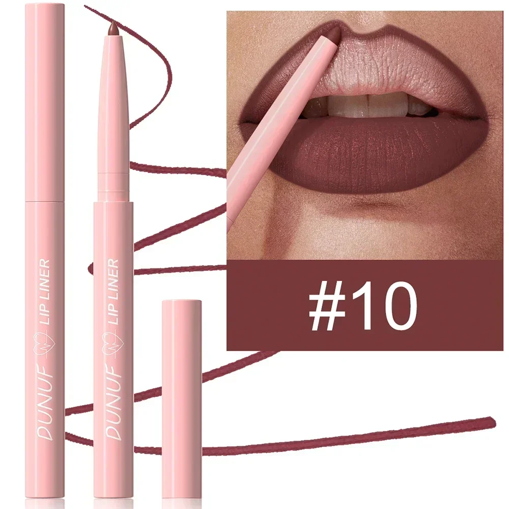 1Pc Tapered Nib Lip Liner Pencil Matte Plumping Lip Stain Lasting Waterproof Fine Lipstick Slim Lip Outline Contour Make Up Pink — image 16