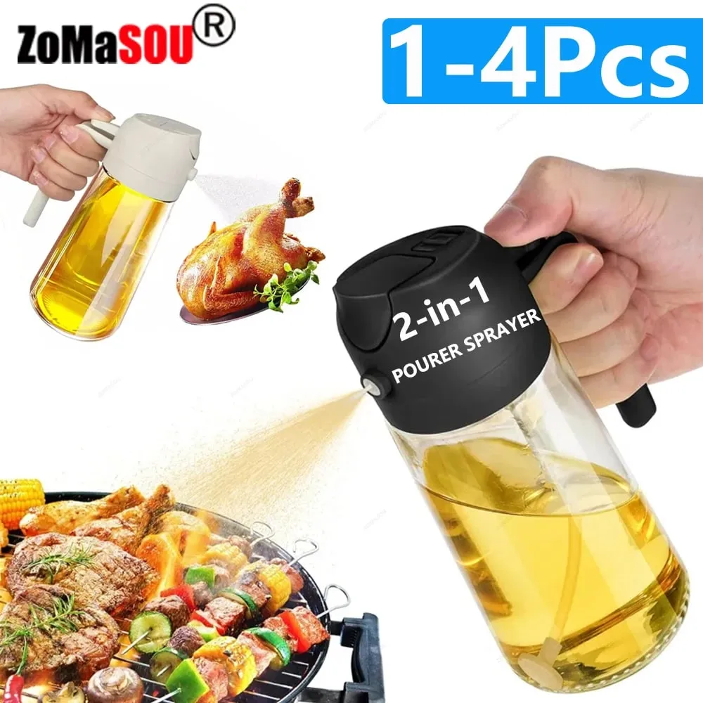 1–4 Stück 2-in-1-Sprayer, Ausgießer, Öl, leere Flasche, Kunststoff, Ölbehälter, Spender, Verdampfer, Küche, Grill, Camping, Kochutensilien — image 7
