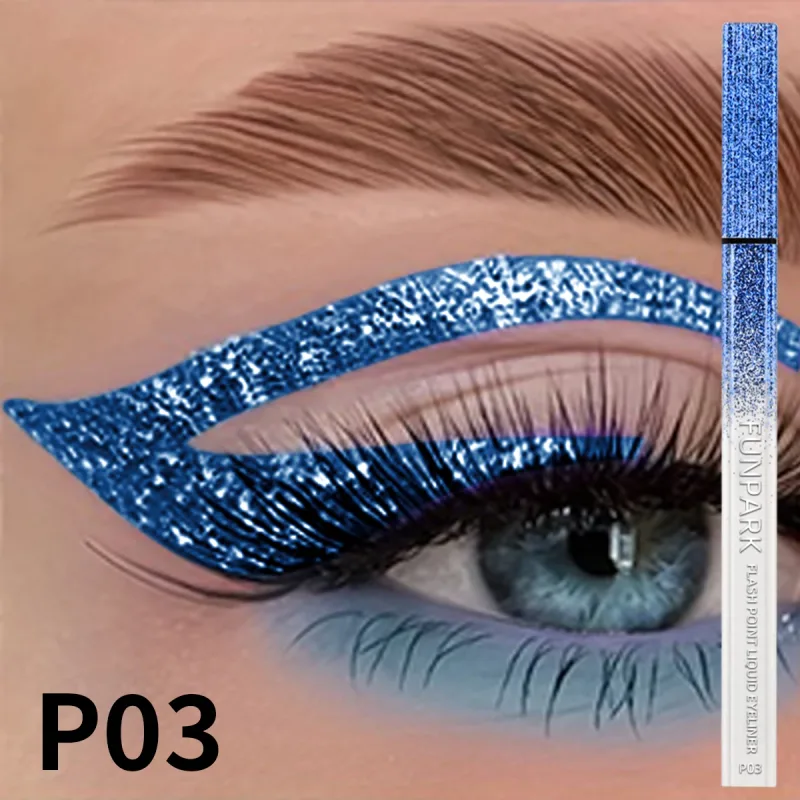 1PC Glitter Liquido Matita Eyeliner Impermeabile Viola Rosa Blu Eye Liner Penna di Lunga Durata Ad Asciugatura Rapida Trucco Degli Occhi per Le Donne — image 7