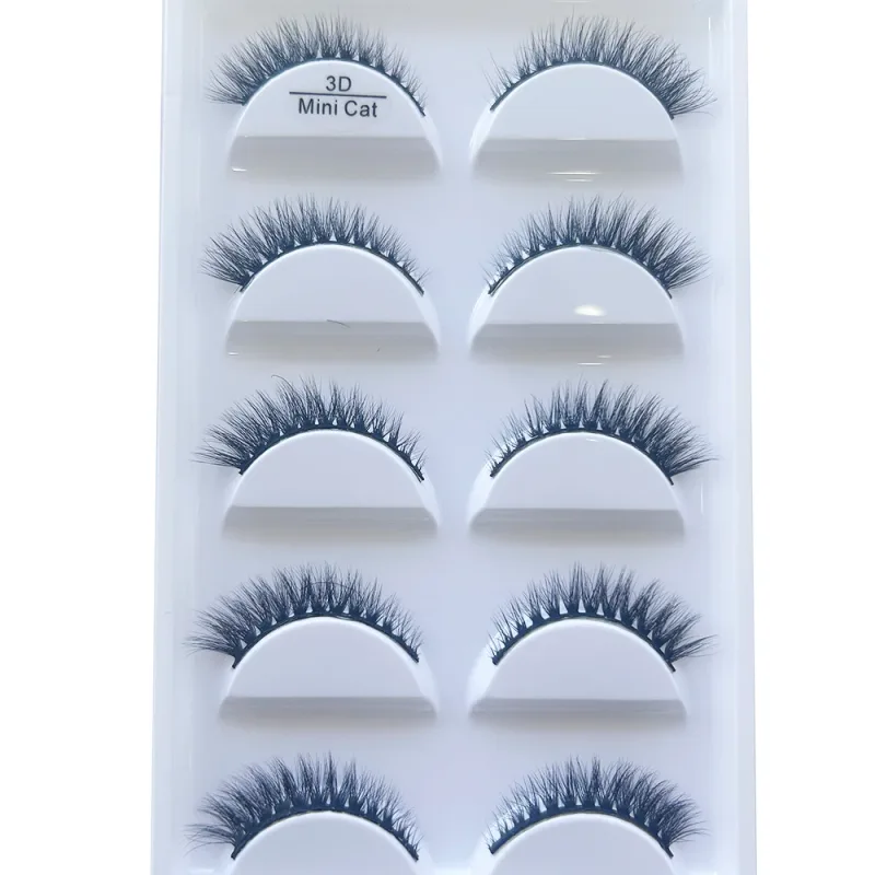 10/50 Dozen 3D Nertsen Wimpers Natuurlijke Dikke Valse Wimpers Mink Wimpers Zachte Nep Wimper Piekerige Make-Up Cilios H13 Kat — image 9