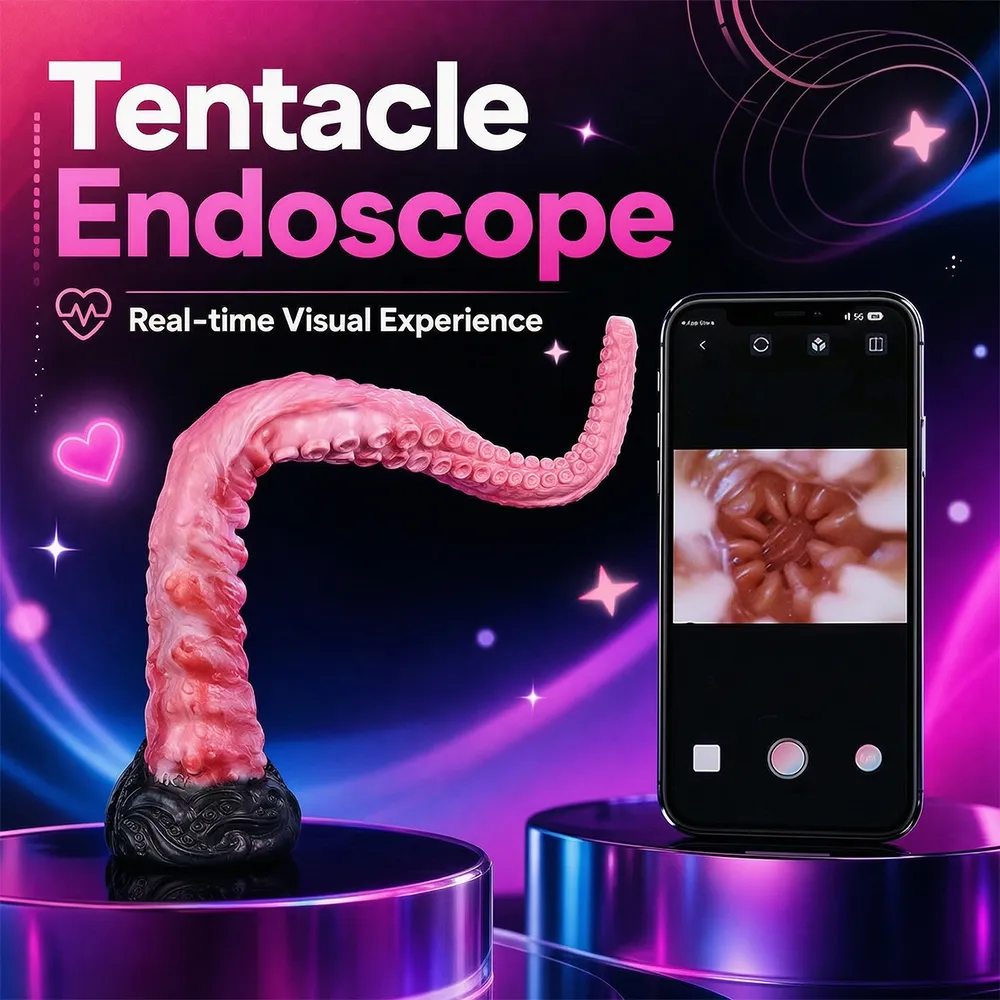 Dilatatore anale Endoscopio Speculum per fotocamera 101 cm Tentacolo estremo Dildo Butt plug in silicone Formazione Ano Espansione 18+ Giocattoli del sesso — image 2