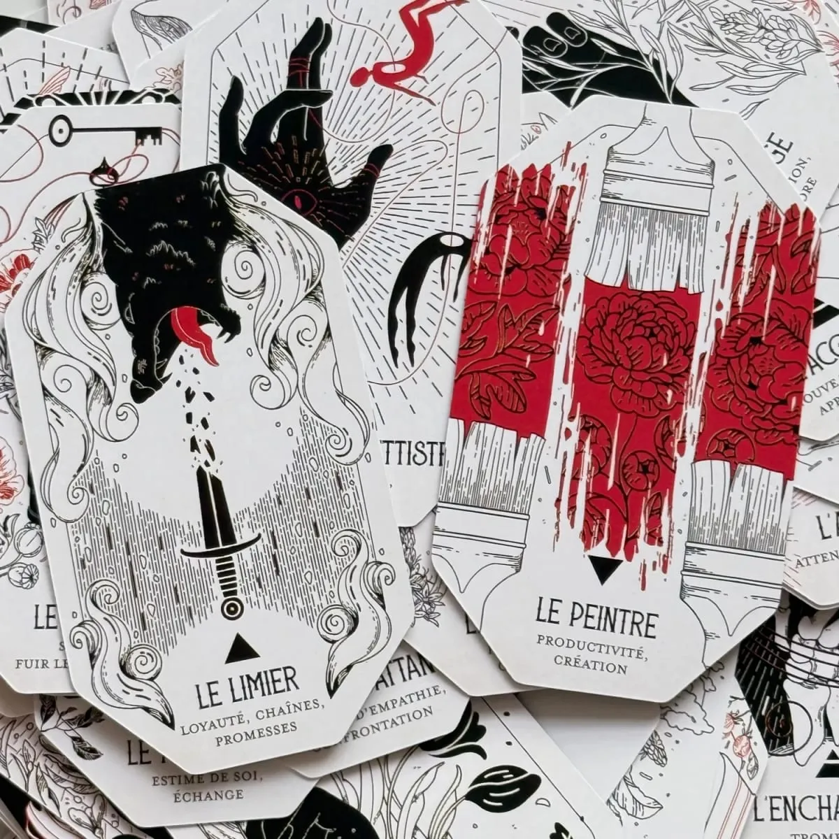 The Citadel A Fantasy Oracle Cards เวอร์ชั่นภาษาฝรั่งเศส เกมกระดาน 60 สำรับที่สมบูรณ์แบบสำหรับการชี้แนะทางจิตวิญญาณและนักสะสม — image 6