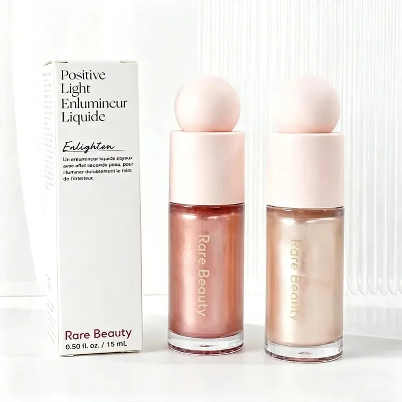 Rare Beauty Powder Blush Highlight Brighten Highlighter Mirror ชุดแต่งหน้าใบหน้าเรืองแสงติดทนนานเพื่อผิวกระจ่างใสอย่างเป็นธรรมชาติ — image 4