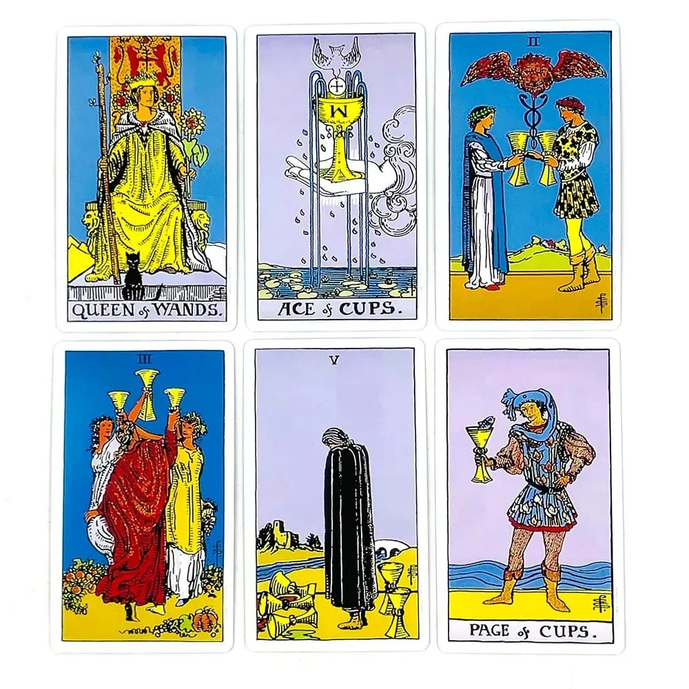 Terlaris Dek Tarot 78 Kad Versi Bahasa Inggeris Ramalan Kad Tarot Permainan Papan Permainan Kad dengan Buku Panduan Untuk Pemula — image 3