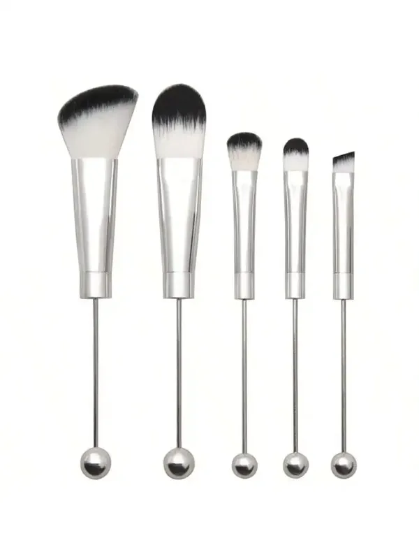 5 pièces pinceaux de maquillage perlés pinceaux uniques perles de Silicone maquillage à réaliser soi-même pinceaux cosmétiques Kit de pinceaux perlés pour bricolage