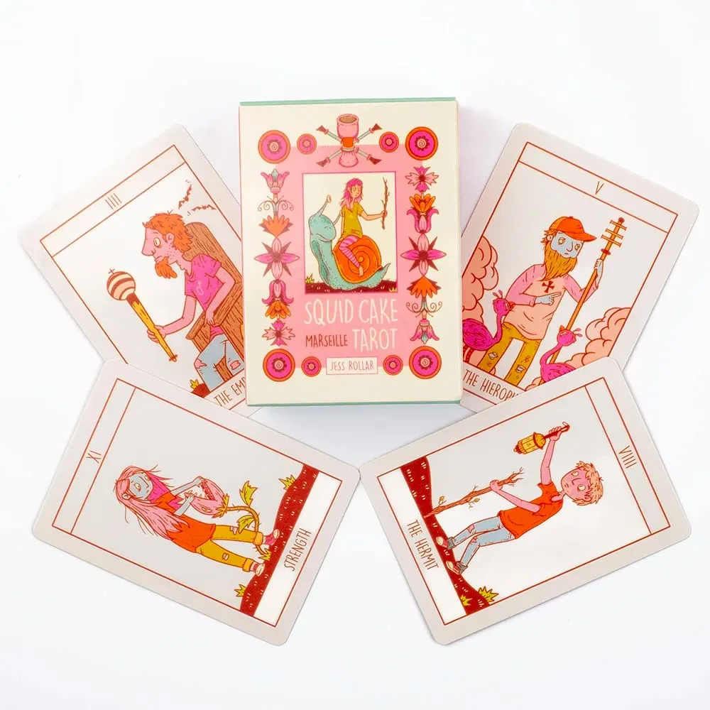 Kalamar Pastası Tarot 78 Kartlı Şövalyelerin Bindiği Yaratıklarla Masa Oyunu İlginç Yüzler ve Lezzetli Renk Paleti 8,9 x 6,3 cm — image 1