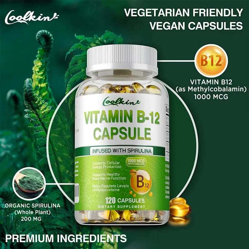 Vitamin B12 Kapsler - Methylcobalamin Supplement for Mind Energy Brain Mood Heart Support — image 7