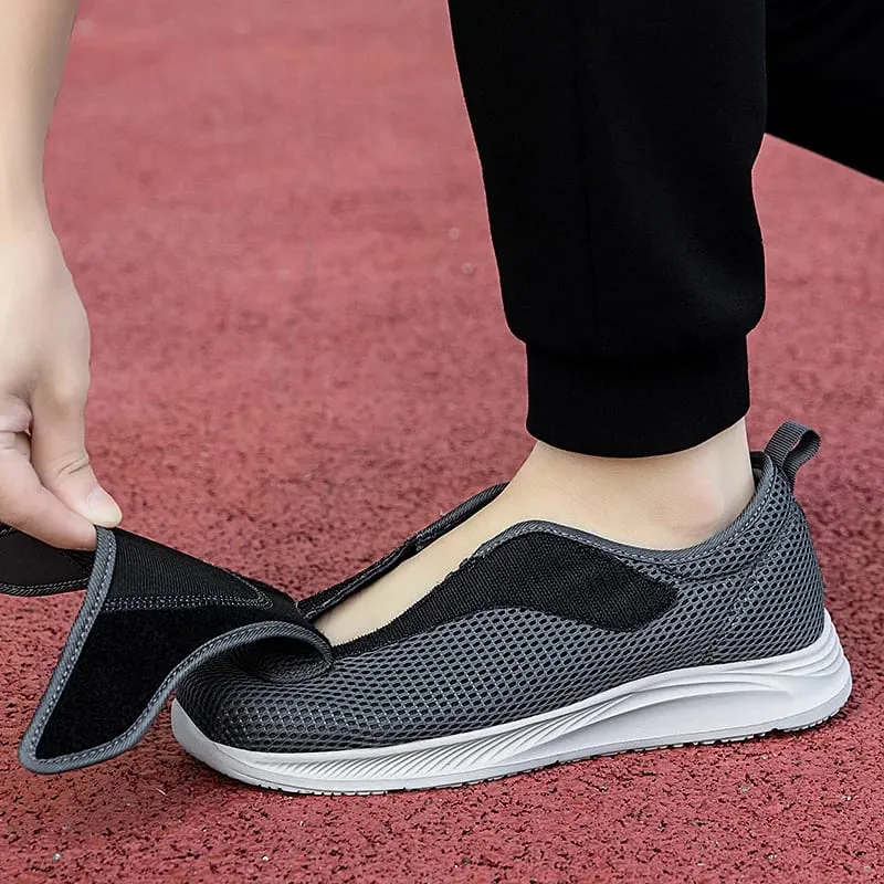 Verstellbare offene Schuhe für Herren, leichte, bequeme Diabetiker-Wanderschuhe, Turnschuhe für geschwollene ältere Füße, normale Breite — image 1
