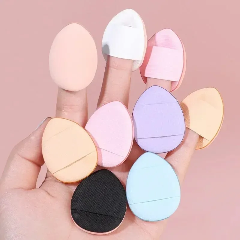 10Pcs Mini Finger Puff Foundation Kleine Luft Kissen Pulver Schwamm Gesicht Concealer BB Creme Kosmetik Applikator Make-Up-Tools — image 2