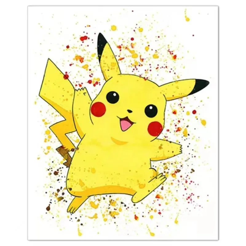 Anime Pokemon Canvas Painting Bulbasaur Charmander Squirtle Poster and Print Watercolor Wall Art Picture Home Decor Kids Gifts — image 6