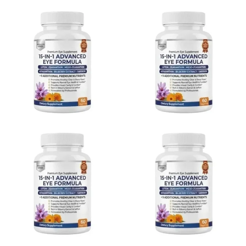 Premium 15-in-1 Advanced Eye Formula mit Lutein, Zeaxanthin, Astaxanthin, Heidelbeere und Safran, unterstützt das Wohlbefinden der Augen, 60 Kapseln — image 9