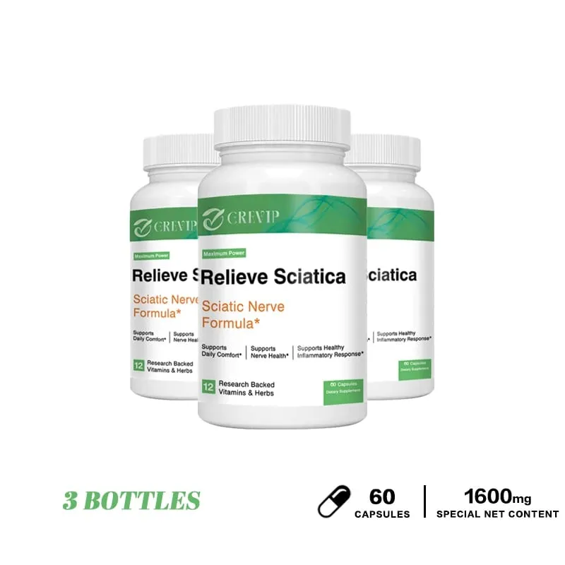 Soutien à la santé du nerf sciatique – Aide à soulager les douleurs articulaires. Soutient le système nerveux quotidien. La santé des os et des nerfs équilibre l'inflammation. — image 10