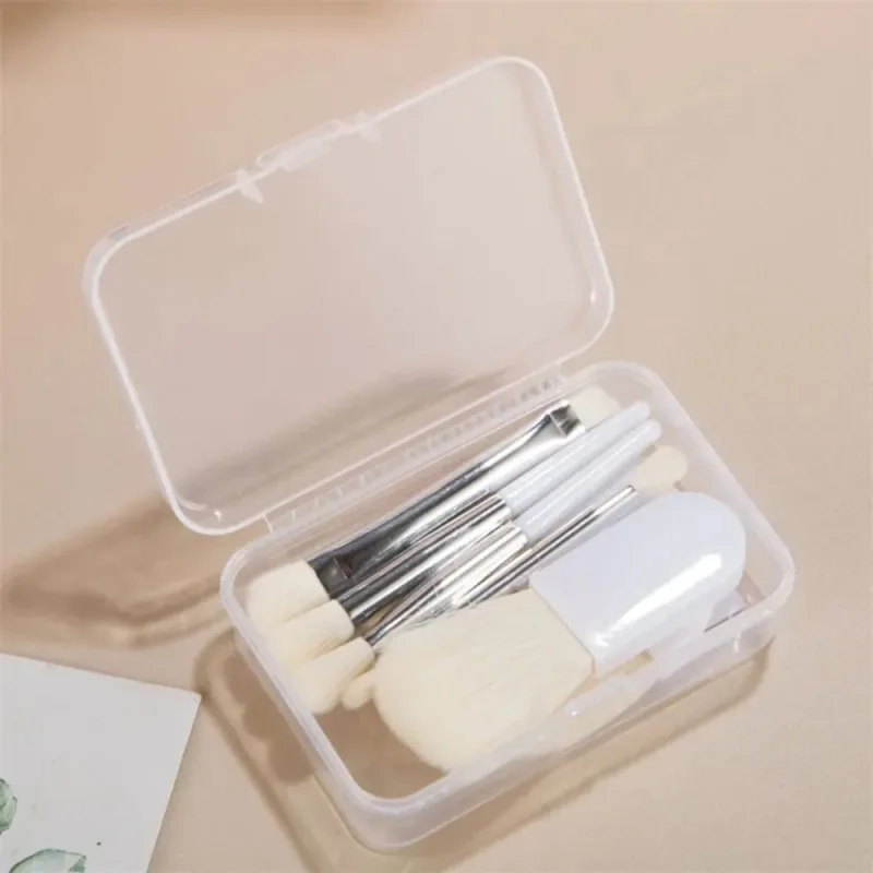 6 ks/sada Soft Bristles Mini sada štětců na make-up Mixovací štětec Více hlavic štětců Sada kosmetických štětců s úložným boxem — image 9