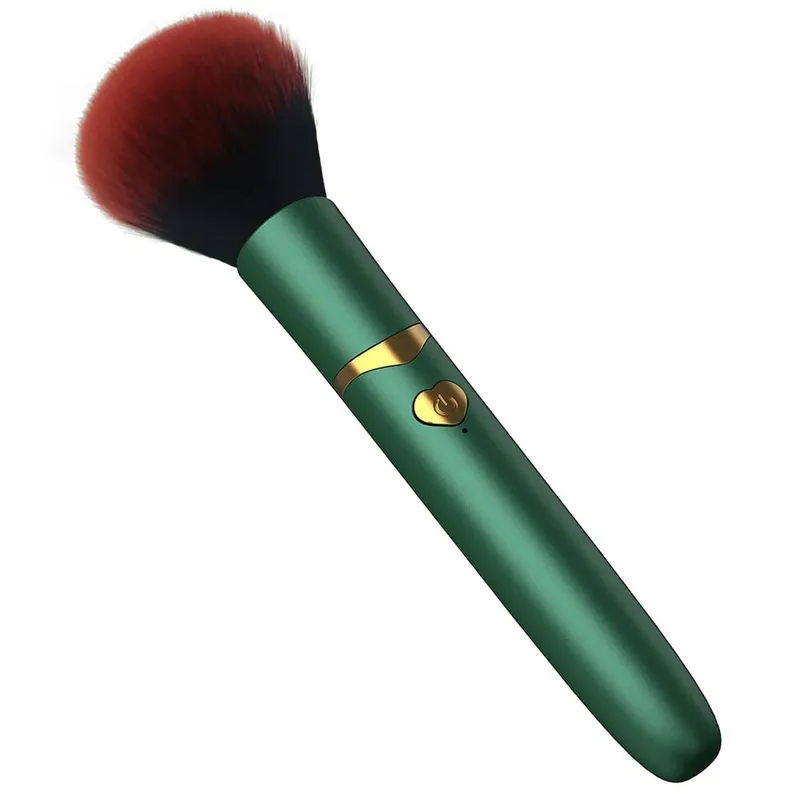 Elektrický sypký štětec na pudr Multifunkční štětec na rychlý make-up Blush 10 převodů Vibrační dobíjecí štětec na make-up — image 9