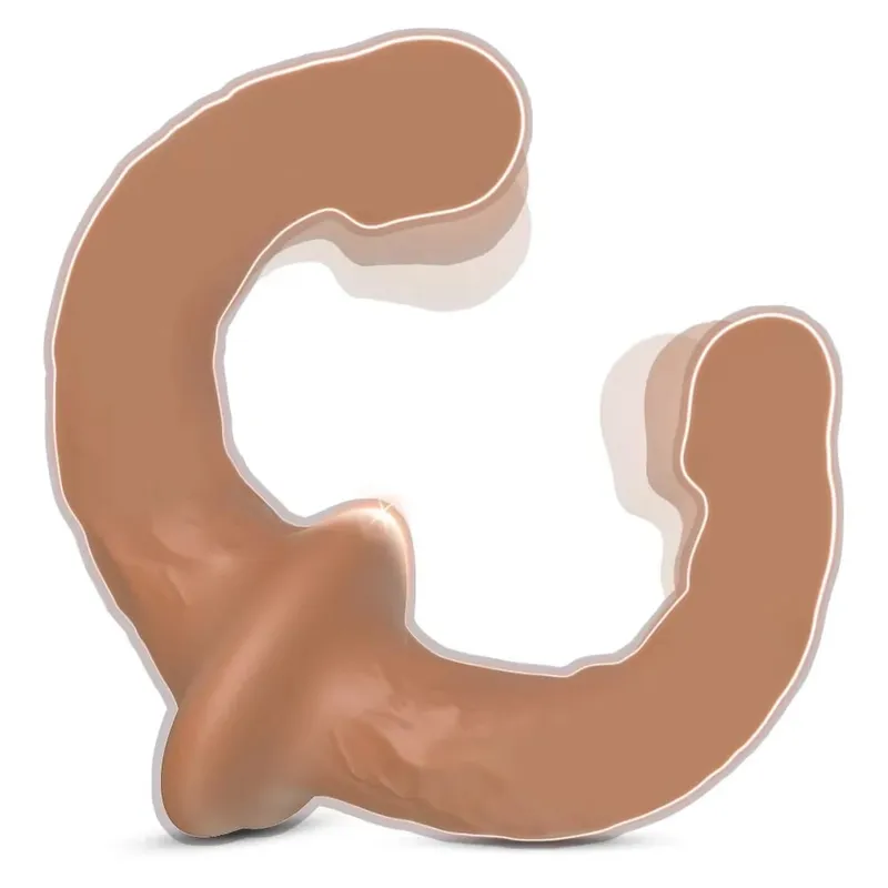 APP Stropløs Strap-On G-Spot Dildo Vibrator Realistisk dobbeltendet Vibrerende Butt Plug Analsex legetøj til kvinder, lesbiske par — image 11