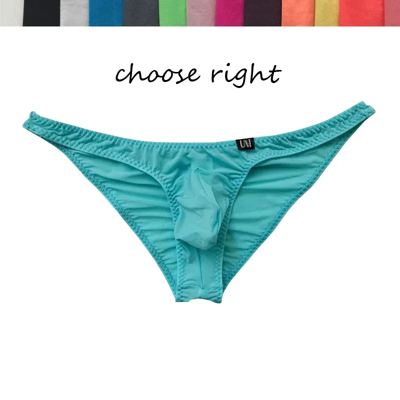 Hip Silk Skating Silk Low Waist Men's Sexy Briefs Ultra-thin Breathable Solid Color Three-dimensional Men's Underwear — image 13