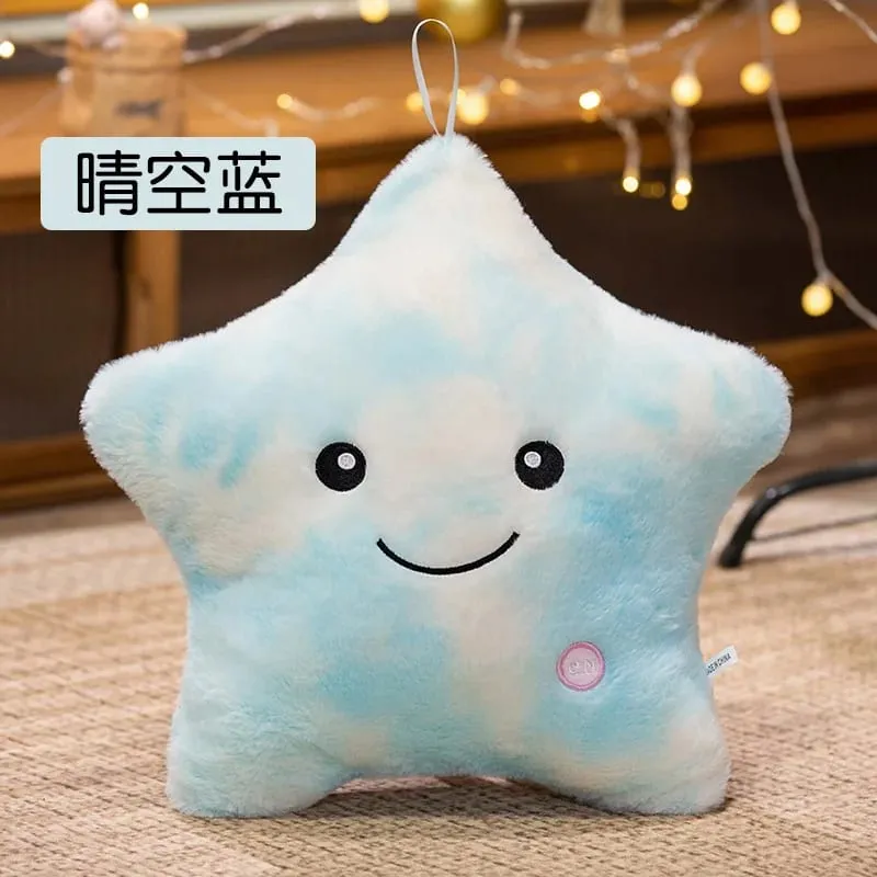 24*22CM Leuchtende fünfzackigen Stern Plüsch Spielzeug Glowing Star Gefüllte Weiche Puppe Kissen Schöne Halloween Weihnachten geschenke — image 9