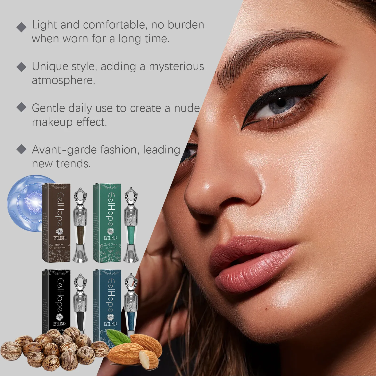 Antioxidativer farbiger Eyeliner verbessert die Barriere, steigert die Widerstandskraft der Haut, reduziert Augenreizungen, natürlich, lang anhaltend und angenehm — image 7