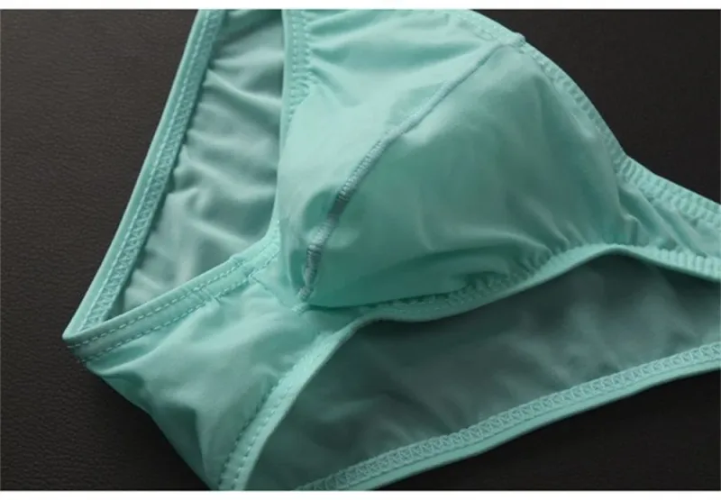 Seluar Dalam Samll Ais Sutera U Convex Baru 2026 Lelaki Seluar Dalam Pinggang Rendah Ultra Nipis Seluar Dalam Slip Bikini Lutsinar Saiz Besar M-XXL — image 14