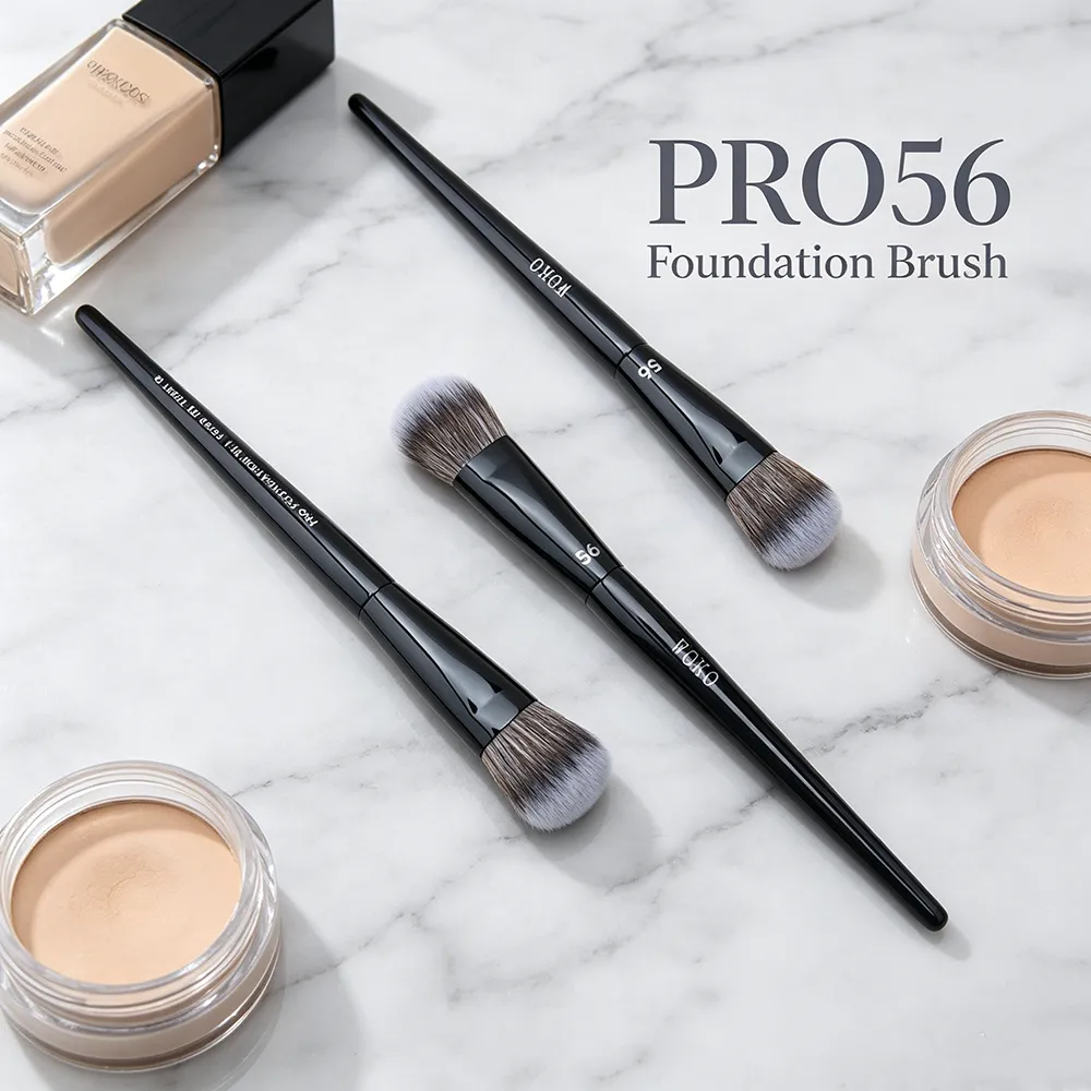 PRO 56 Fondöten Fırçası Yüz Kontur Fondöten Makyaj Fırçaları Fondöten Sıvıları Krem Allık Pudra Karıştırma Makyaj Aracı — image 6