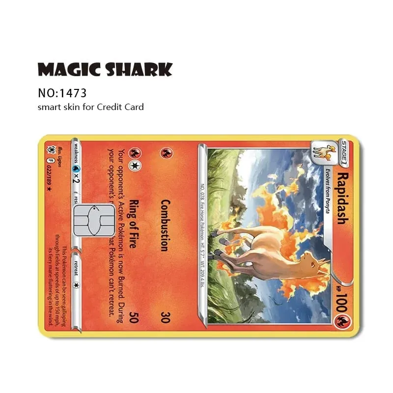 2026 ใหม่ Charizard Blastoise Bulbasaur Eevee Metwo สติกเกอร์ฟิล์มผิวสำหรับบัตรเครดิตเดบิตการ์ด — image 18