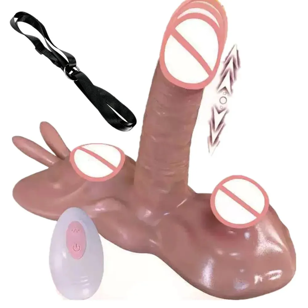 Sexlegetøj Thrusting Dildo Vibrator Justerbar Strap On Fjernbetjening Vibrerende Massager G spot Anal Vaginal Stimulator Sexlegetøj — image 1
