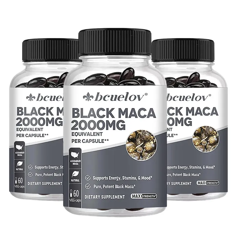 Μαύρες κάψουλες Maca 20000mg - Υποστηρίζει τη λειτουργία του εγκεφάλου Προωθεί την ανάπτυξη και την αποκατάσταση των μυών Super Απορρόφηση Βελτιώνει τη ζωτικότητα — image 11