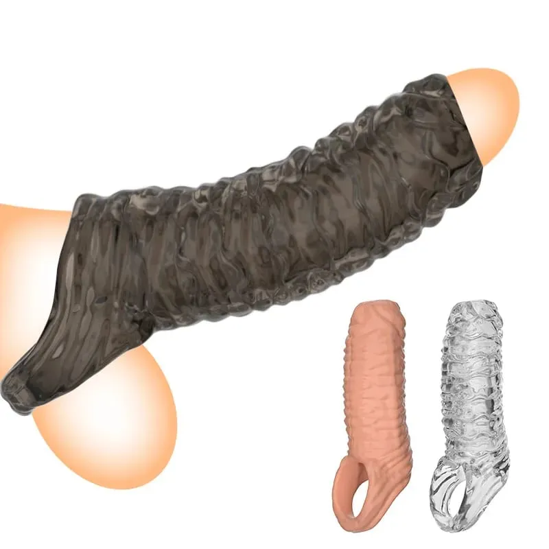 Zachte TPE Cockring Penis Mouwen Testis Scrotum Terughoudendheid Koppels Flirten Volwassen Spelletjes Speeltjes voor Mannen Vertraging Ejaculatie — image 1