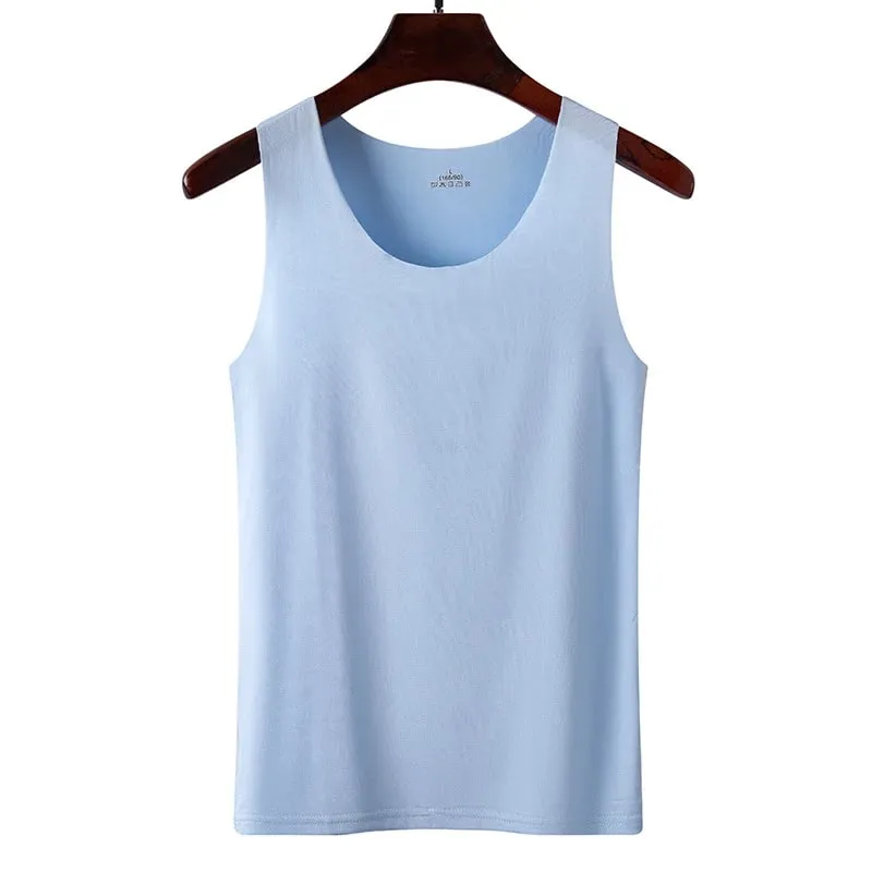1pcs Musim Panas Wanita Lelaki Tops Tank Nipis Seamless Ice Sutera Vest Seluar Dalam Seluar Dalam Pelajar Slim Vest Gaya Korea Baju Atasan Tanpa Lengan — image 15