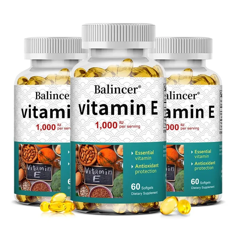 Capsule di vitamina E naturale Integratore antiossidante Supporto Pelle Capelli Unghie Cuore Cervello Sistema cardiovascolare e benessere Benessere — image 10