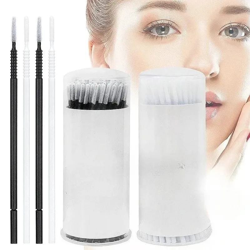 100 Stück Einweg-Spiral-Mascara-Applikator Wimpernbürsten Wimpernverlängerung Make-up-ToolsBürstengriff Microbrush — image 1