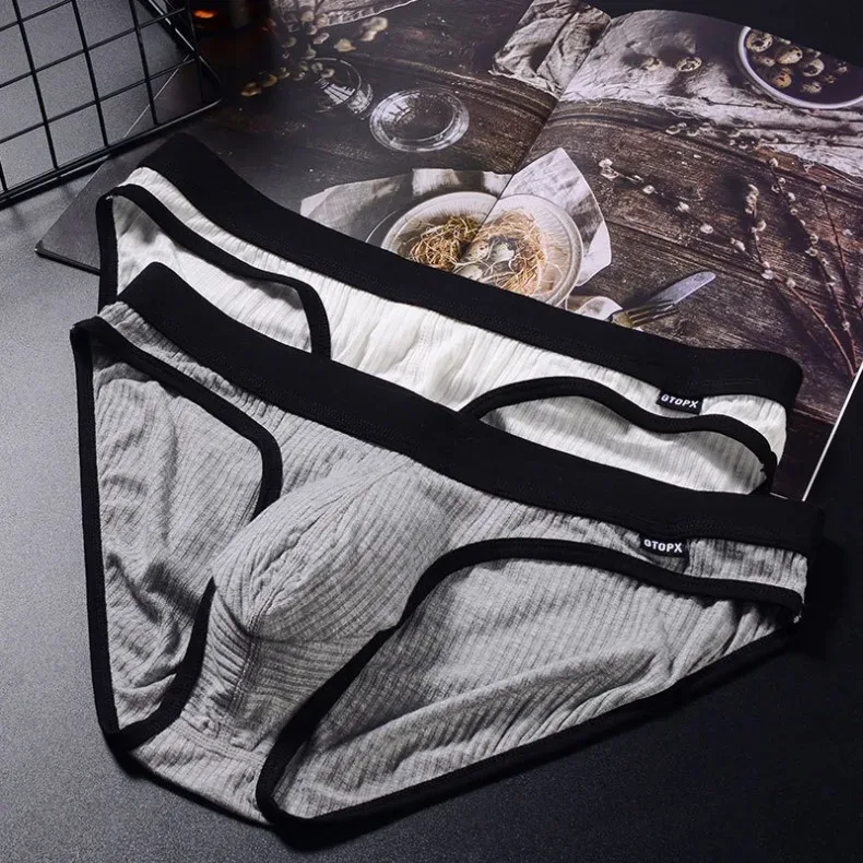 Herren-Unterwäsche, U-konvexe Beutel-Slips, atmungsaktiv, weich, elastisch, Low-Rise-Höschen für Männer, tägliche Dessous, 2er-Pack — image 9
