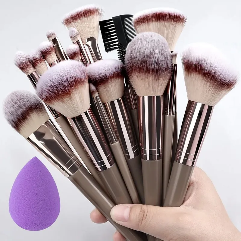 Nyt 10/32 STK Makeup Børster Sæt Soft Fluffy Powder Foundation Contour Blush Concealer Øjenskygge Blending Highlighter Beauty Tool — image 27