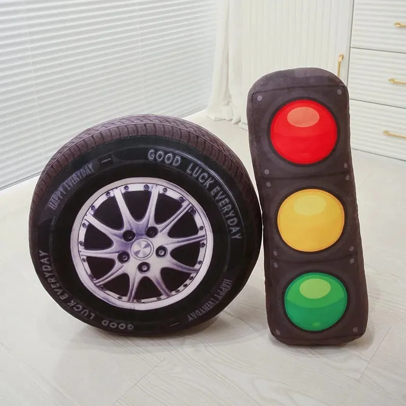 40cm Siri Lampu Isyarat Bantal Berhenti Lampu Isyarat Roadblock Tayar Kreatif Mainan Mewah Sesuai Untuk Hadiah Kebaikan Kanak-kanak Di Rumah Kanak-kanak Lelaki — image 4