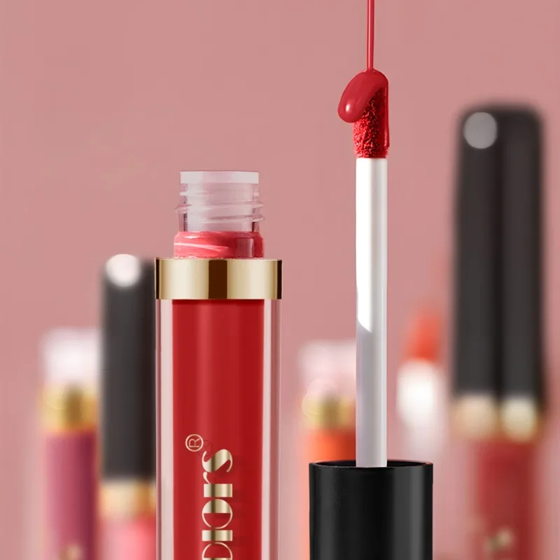 Fit Colors Long-lasting Matte Lipstick Non Stick Moisturizing Lip Gloss Waterproof Makeup Lip Glaze Sexy Purple Red Lipsticks — image 3