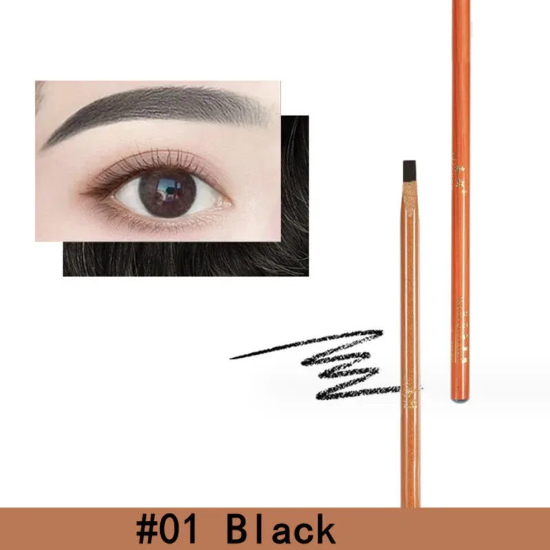 Penna per sopracciglia Duro Microblading Brow Definer Enhancers Matita Impermeabile Facile da applicare Trucco Sopracciglia selvagge naturali Tinta — image 11