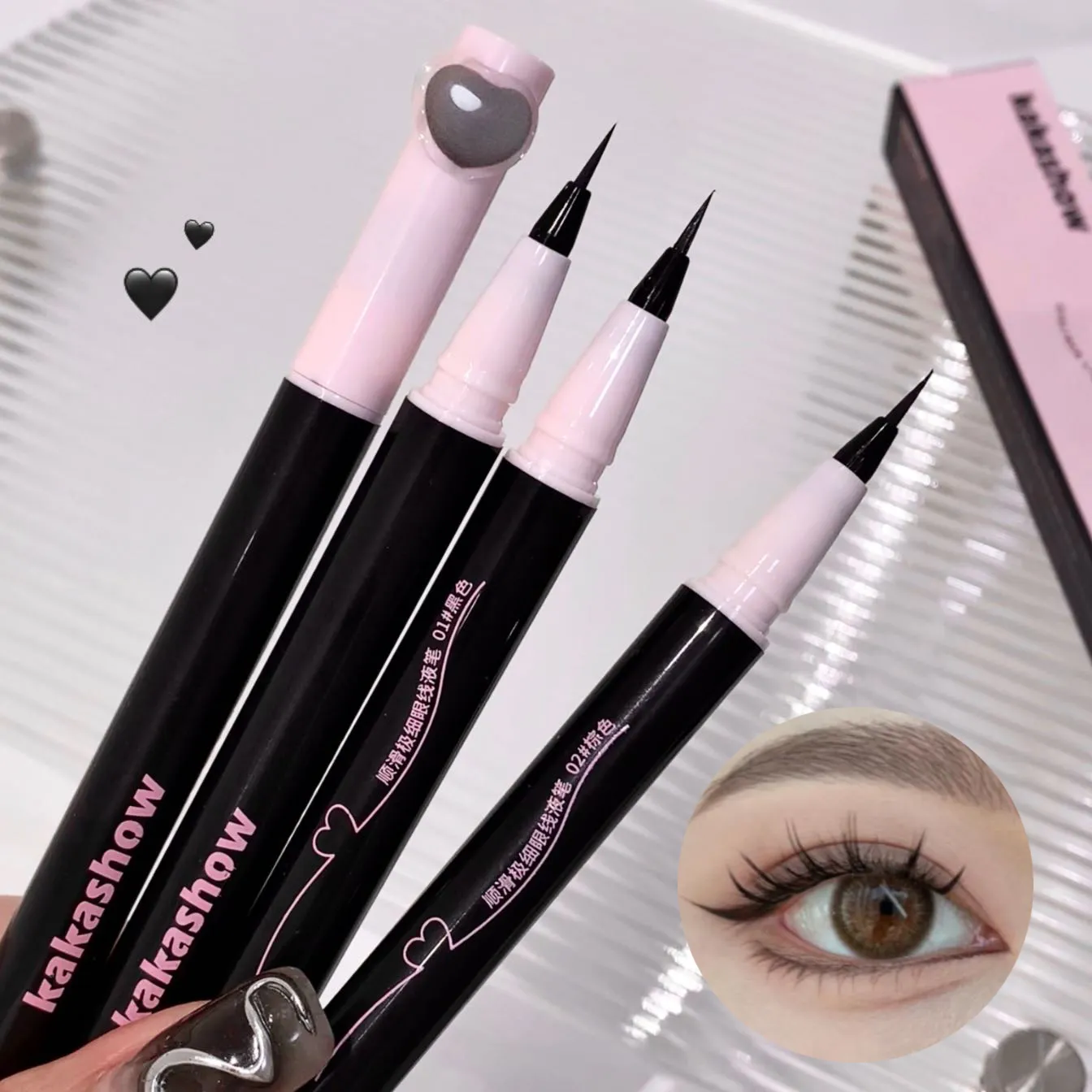 0.05 มม.อายไลเนอร์ปากกา Matte Smooth Quick แห้งกันน้ำ ULTRA-บางอายไลเนอร์ขนตาล่างปากกา Non Smudging เกาหลีแต่งหน้า — image 2