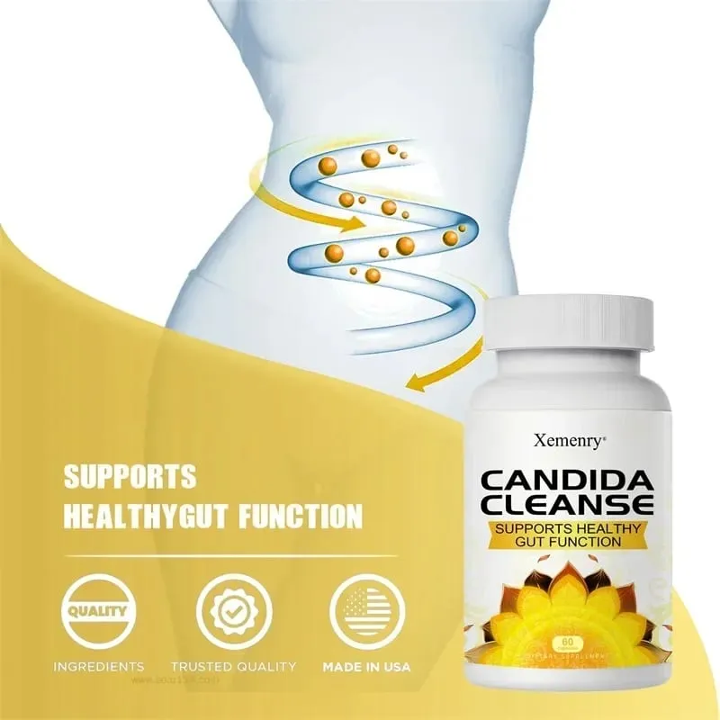 Candida Cleanse - ส่งเสริมการทำความสะอาดลำไส้และการล้างพิษ ปรับปรุงการย่อยอาหารและบรรเทาอาการท้องผูกและท้องอืด — image 5