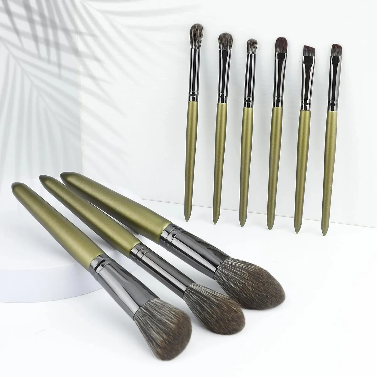 9 SZTUK Zestaw Pędzli Do Makijażu Cień Do Powiek Podkład Powder Contour Pędzel Do Makijażu Zestaw Kosmetyków Kosmetycznych Darmowa Wysyłka — image 3