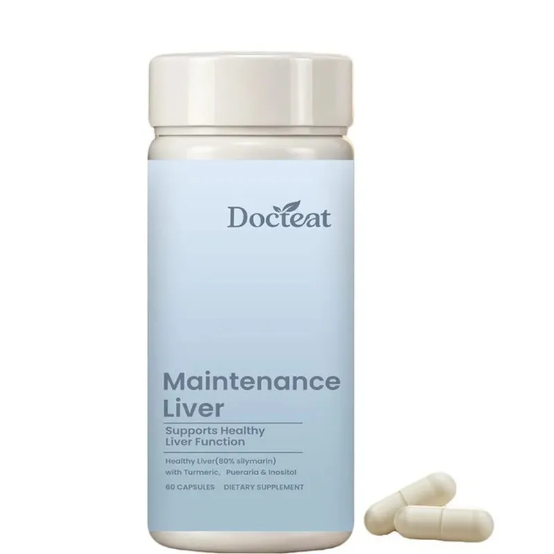 แคปซูลบำรุงสุขภาพตับด้วย Milk Thistle สารสกัดจากขมิ้น Magnesium Glycinate วิตามิน C E สูตรสมุนไพร 60 แคปซูล