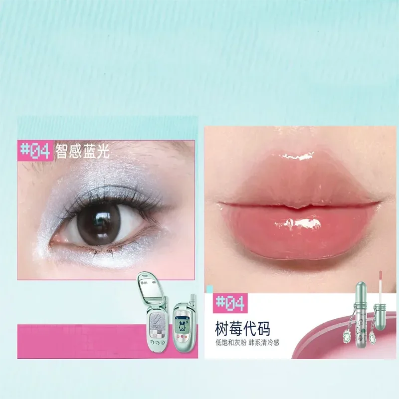 Little Ondine 2 Buah Set Kado Rias Wajah Multi Guna Balsem Krim Bibir Glasir Eyeliner Pensil Alis & Bedak Pengaturan Koleksi Kecantikan