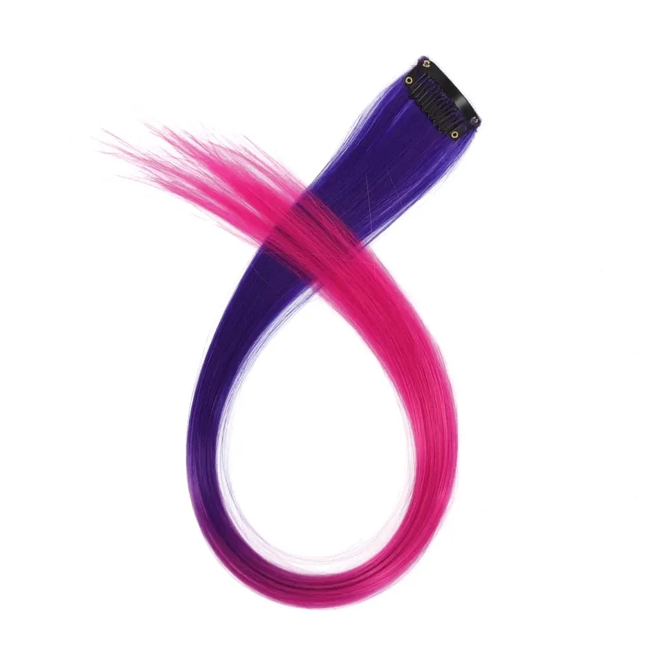 20 Inch Synthetic Multicolor Hair Extensions For Cosplay Party Y2K Style Hair Accessories Halloween Christmas — image 37